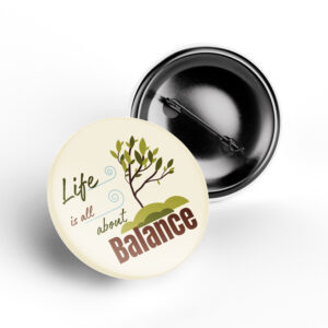 Balance Tree – Inspirational Pin Badge