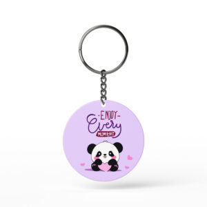 "Enjoy Every Moment" Panda Keychain