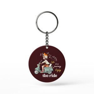 "Enjoy the Ride" Scooter Adventure Keychain