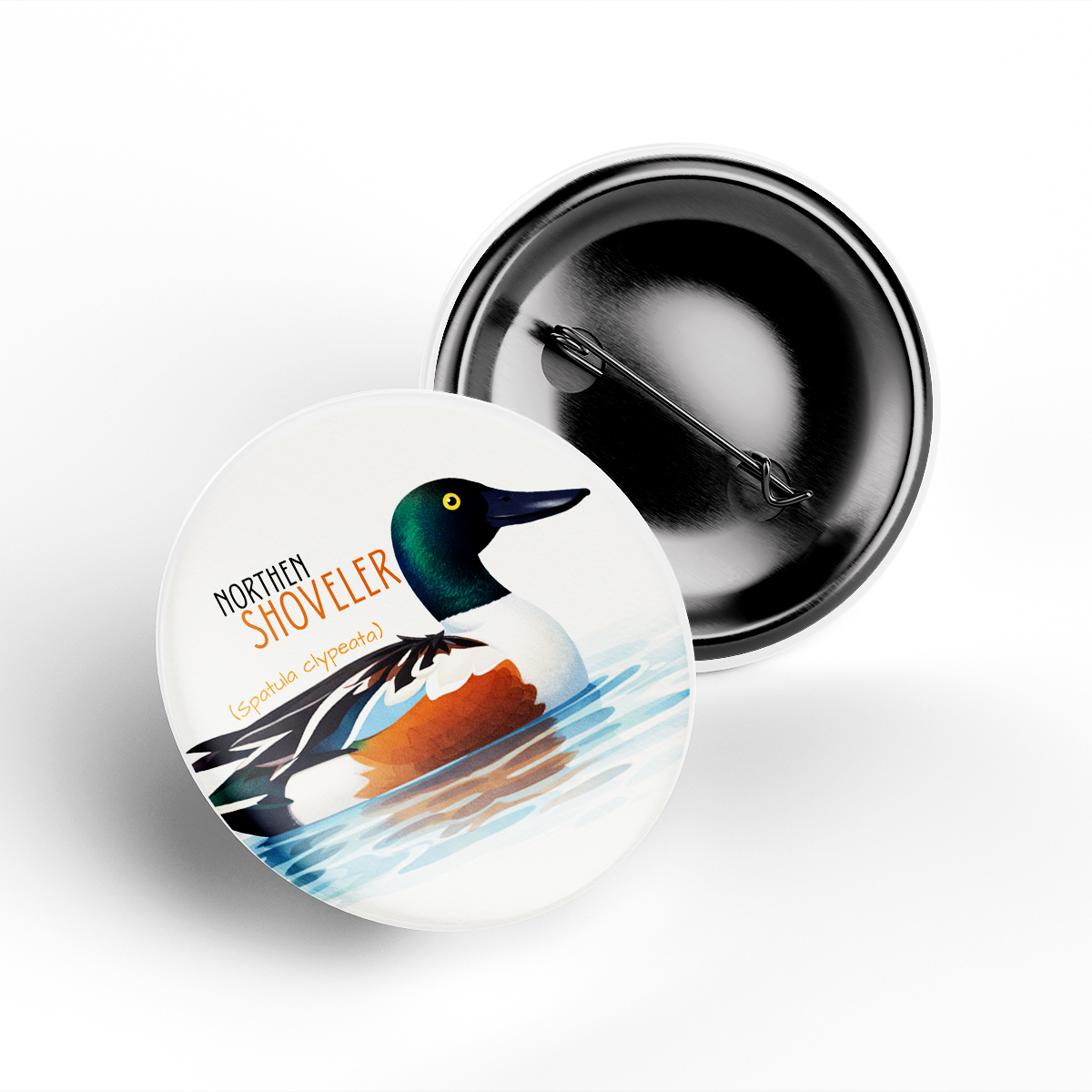 Northern Shoveler Wildlife Badge duck pin