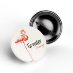 Greater Flamingo Wildlife Badge bird pin