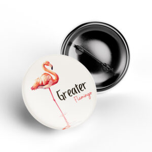 Greater Flamingo Wildlife Badge bird pin