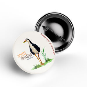 White-Breasted Waterhen Wildlife Badge bird pin