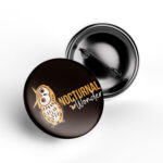 Nocturnal Wonder Owl Badge brown gradient design