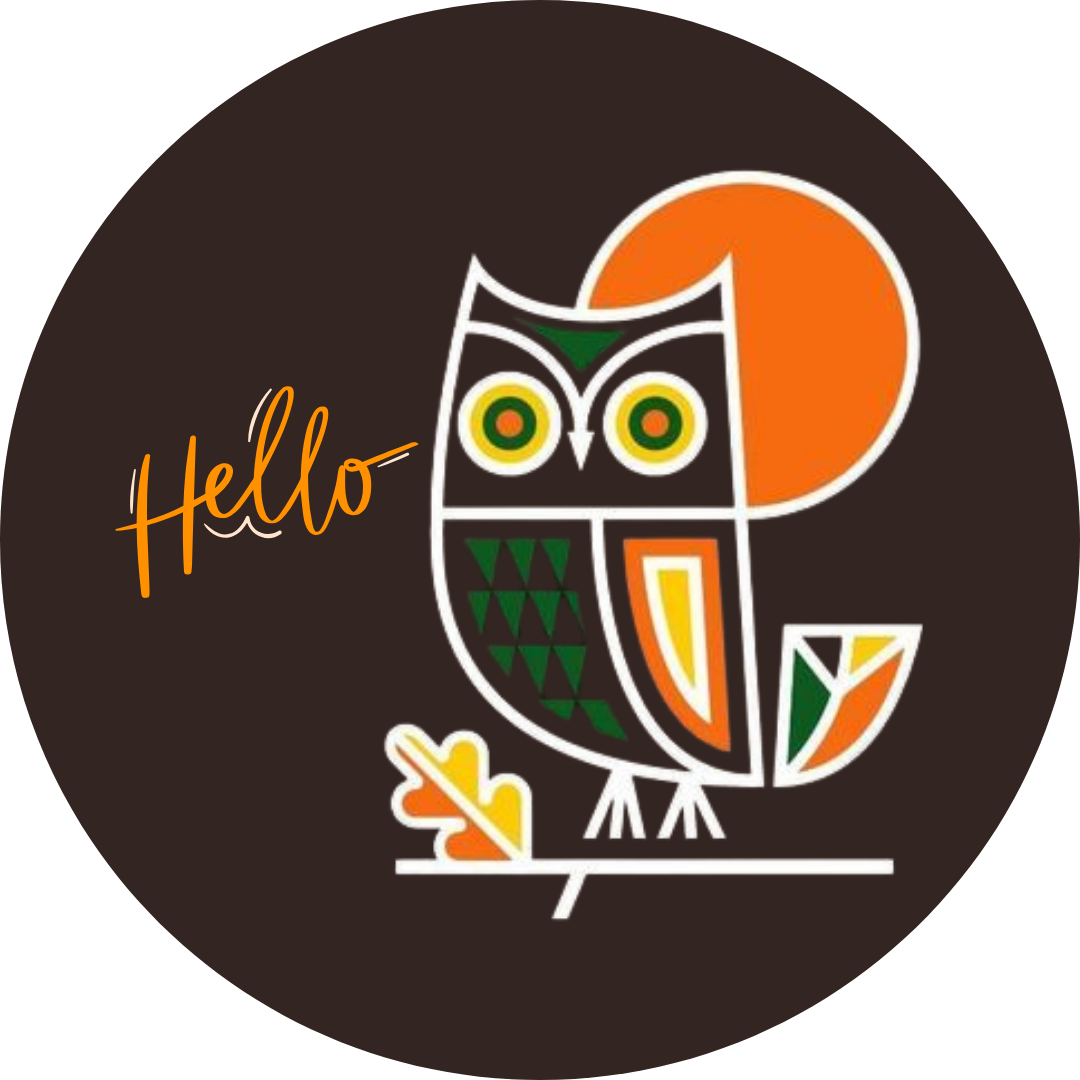 Hello Owl Aesthetic Badge 2