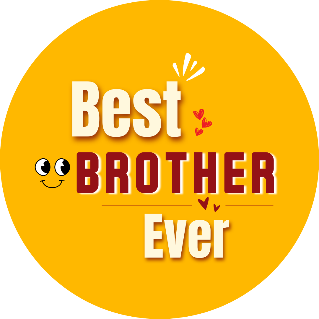 Best Brother Ever Rakhi Badge yellow design 2