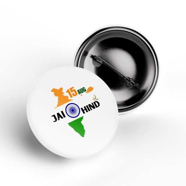 Jai Hind Independence Day Badge 15 August tricolor design