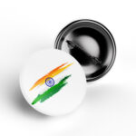 indian flag brush stroke badge patriotic pin