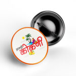 Aamhi Kokani Marathi Pin Badge Konkan culture design