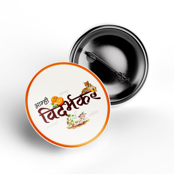 vidarbha pin badge maharashtra regional culture illustration