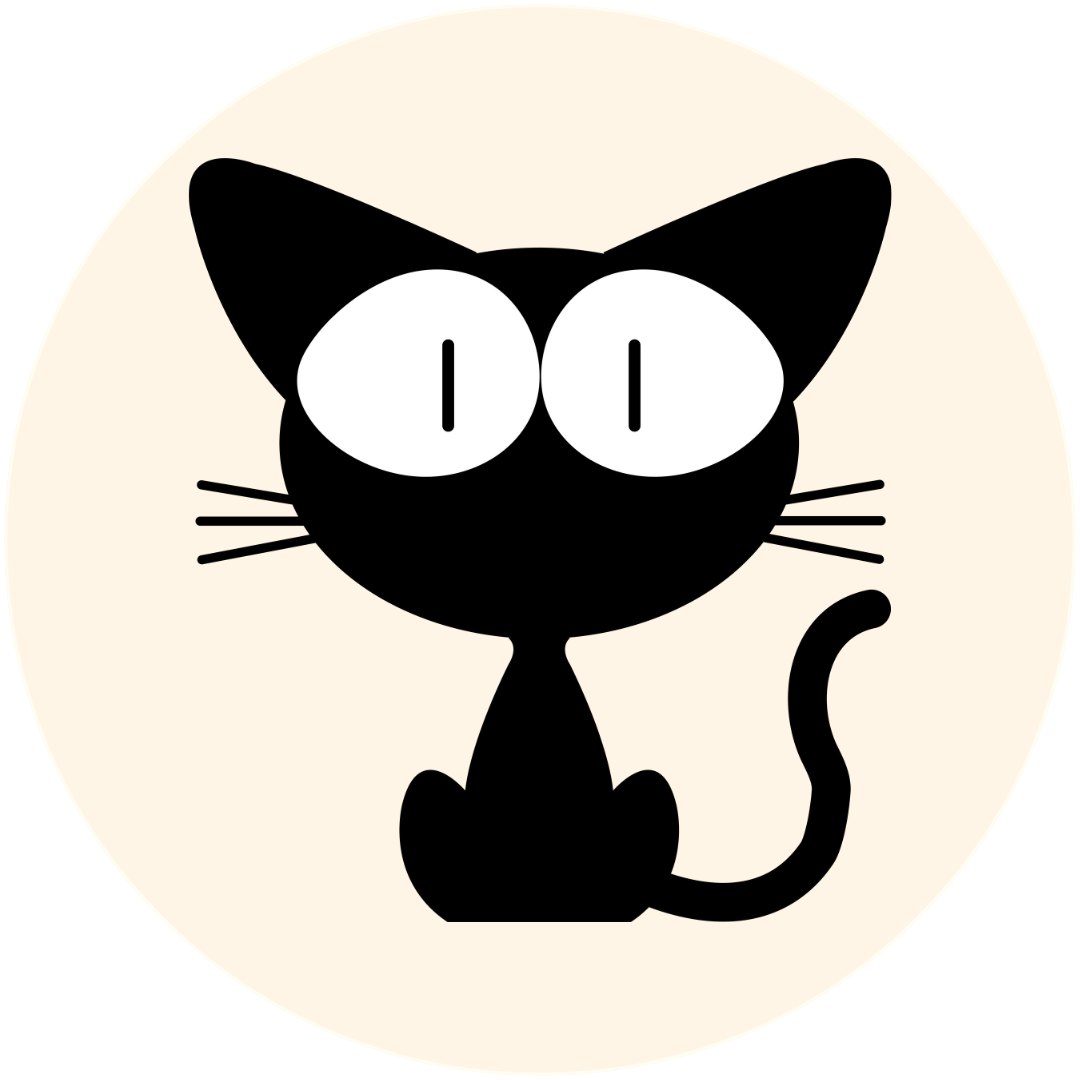 Black Cat Silhouette Badge minimalist pin 2