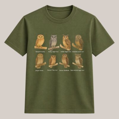 8 Owl Species T-Shirt