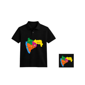 maharashtra map t-shirt regional illustration design