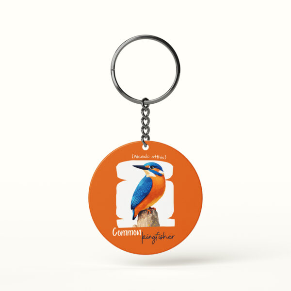 Common Kingfisher Keychain bird illustration