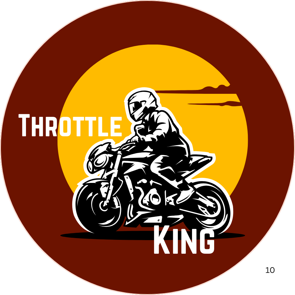 Throttle King Motorcycle Keychain biker rider illustration 2