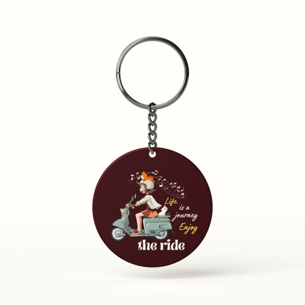 Life Is a Journey Scooter Keychain