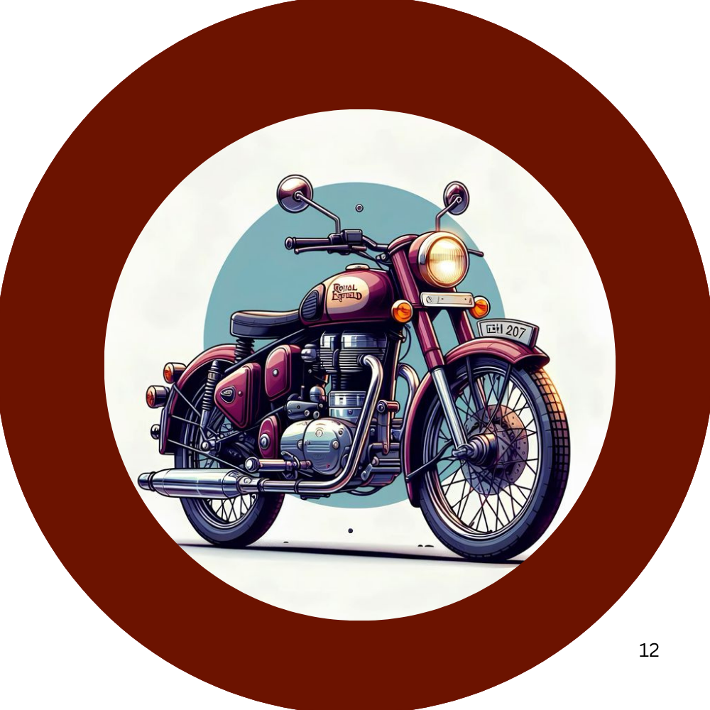 Vintage motorcycle keychain retro bike illustration 2