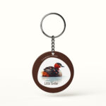 Little Grebe Bird Keychain illustration