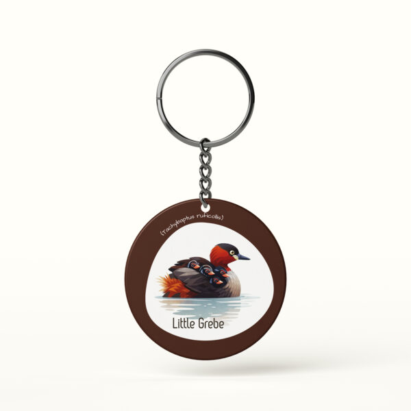 Little Grebe Bird Keychain illustration