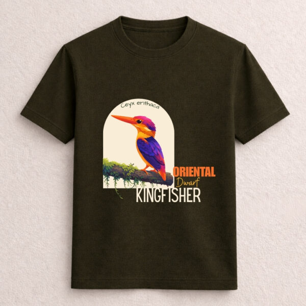 Oriental Dwarf Kingfisher bird graphic nature T-shirt