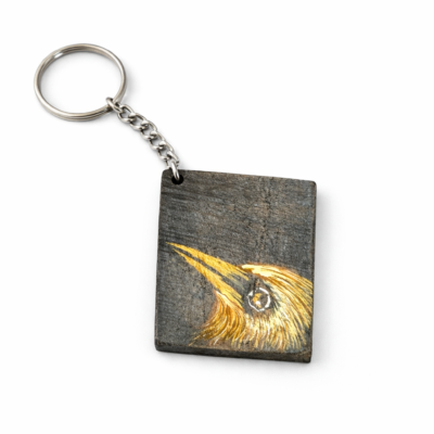 Golden Bird Art Keychain