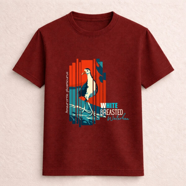 White breasted waterhen bird graphic nature T-shirt