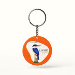 Black-capped Kingfisher Bird Keychain illustration