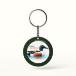Northern Shoveler Bird Keychain illustration
