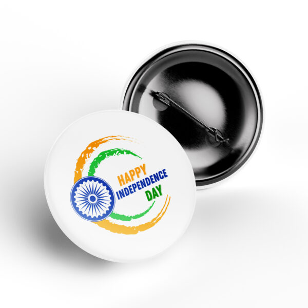 happy independence day ashoka chakra pin badge tricolor