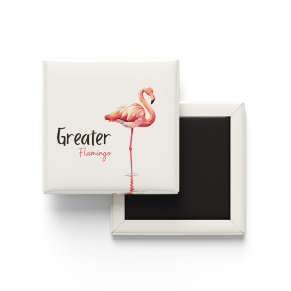 Greater Flamingo Magnet pink flamingo wildlife bird illustration fridge magnet