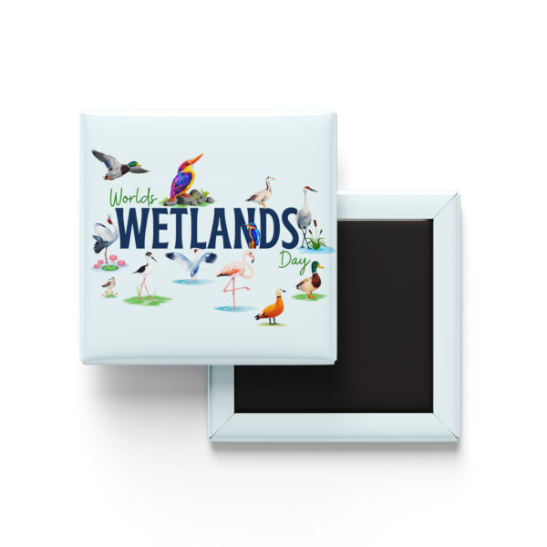 World Wetlands Day magnet birds illustration