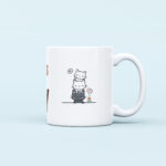 cute stacked cats printed mug kawaii design
