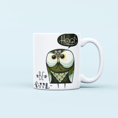 be owl hoot printed mug