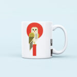 minimal owl sunset printed mug
