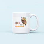 hoot for conservation owl printed mug
