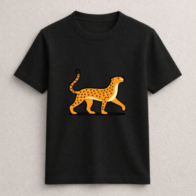 Bold Cheetah Minimal Graphic T-Shirt