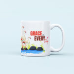grace in every step flamingo printed coffee mug