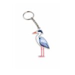 heron bird acrylic keychain minimal design