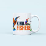 King Fishers Mug with colorful bird design