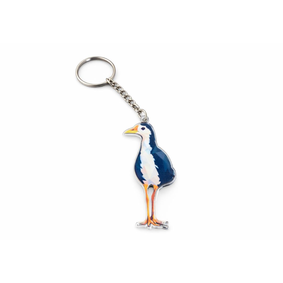 shorebird acrylic keychain minimal bird design