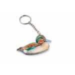 teal duck acrylic keychain realistic bird design