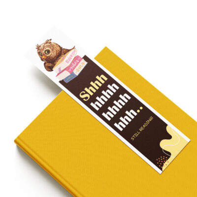 Owl Bookmark Shhh Still Reading