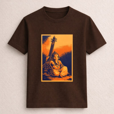 Musical Lord Ganesha Graphic T-Shirt