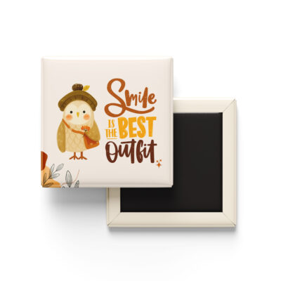 cute owl fridge magnet smile quote