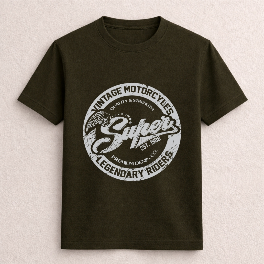 Vintage Motorcycles Legendary Riders Graphic T-Shirt - Image 4