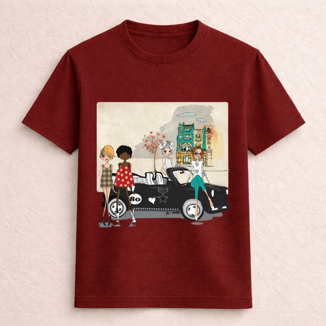 Fashion Friends Vintage Car Graphic T-Shirt - Image 6