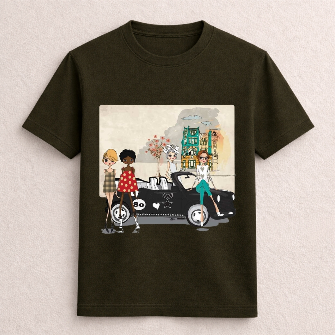 Fashion Friends Vintage Car Graphic T-Shirt - Image 4