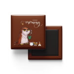 good morning owl fridge magnet coffee