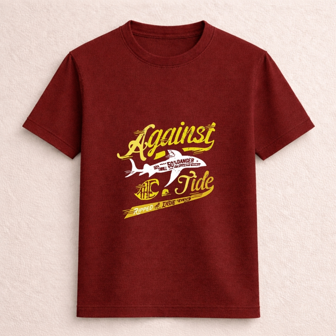 Against The Tide Shark Graphic T-Shirt - Image 2