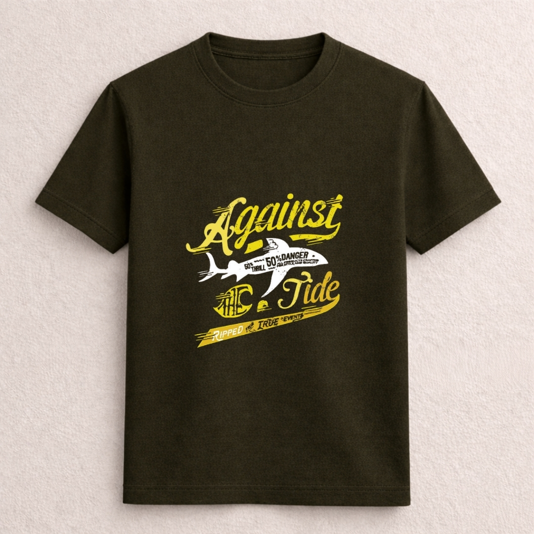 Against The Tide Shark Graphic T-Shirt